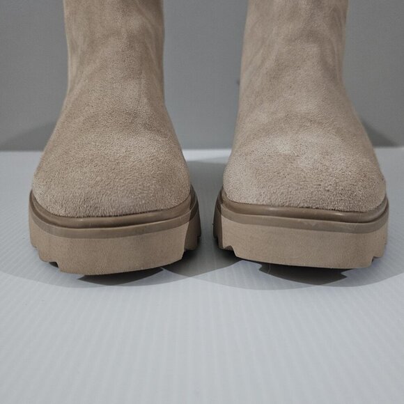 NEW Dolce Vita Martey H20 Wide Ankle Boot Women 9.5 Taupe Suede Waterproof Fall - Picture 5 of 14